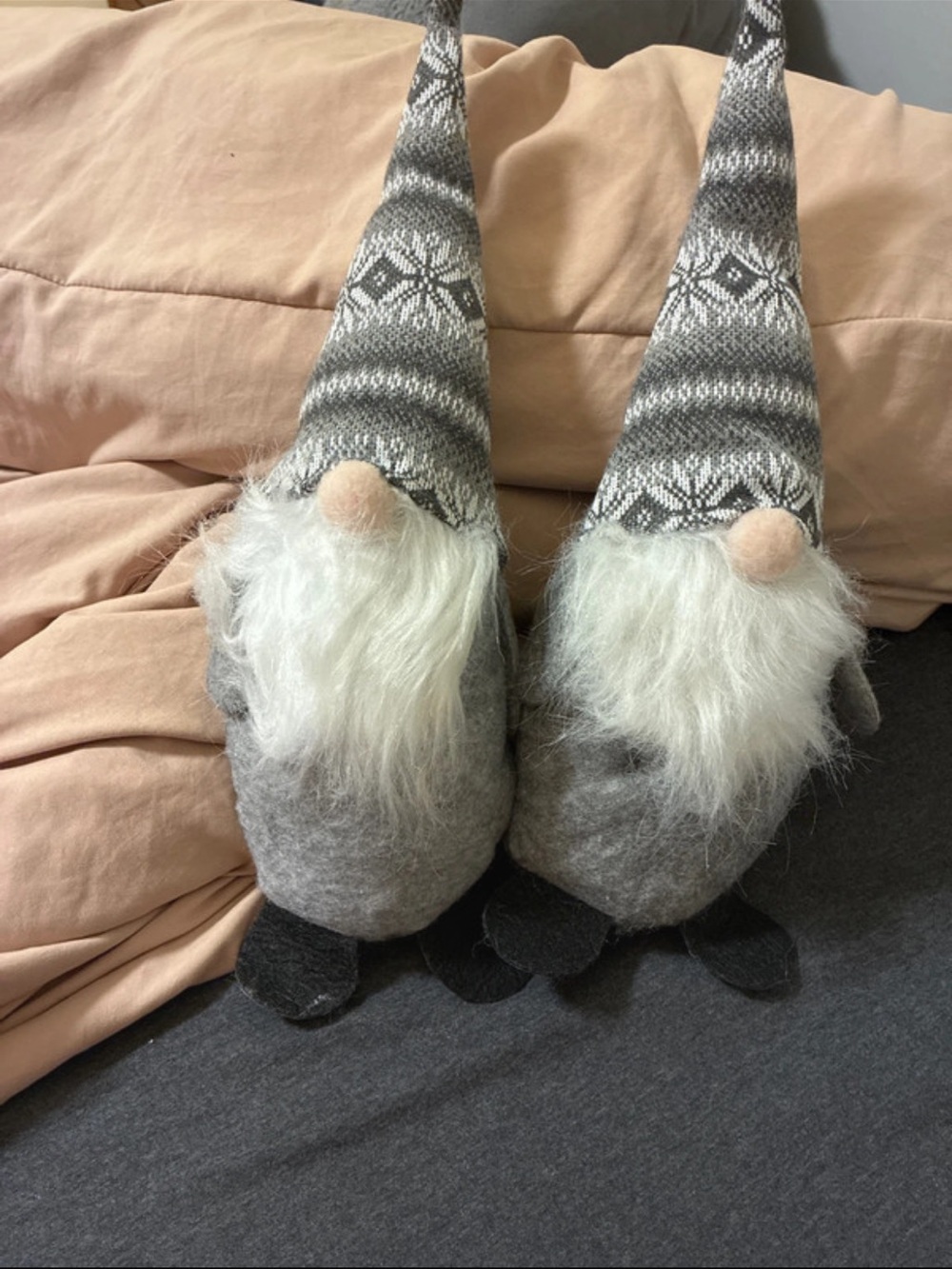 Target Gray Knit Nordic Gnome Holiday Plush Pair